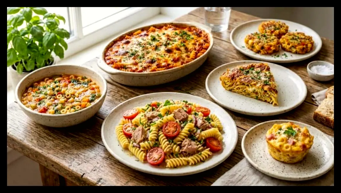 چگونه ماکارونی پخته شده اضافی را استفاده کنیم؟ ۶ راهکار ساده