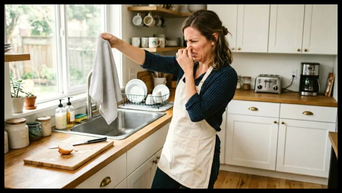 چگونه بوی بد دستمال‌های آشپزخانه را از بین ببریم؟
