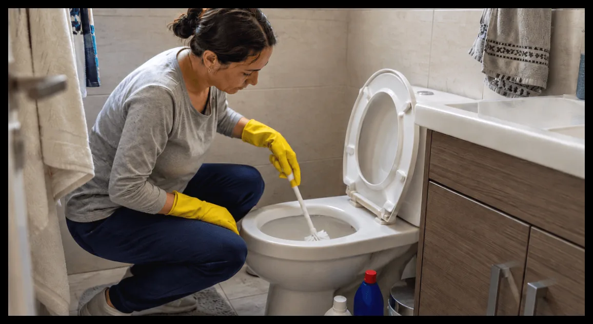 چگونه بدون کثیف شدن دست، از فرچه توالت استفاده کنیم؟